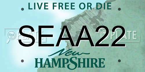 SEAA22 New Hampshire License Plate