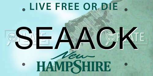 SEAACK New Hampshire License Plate