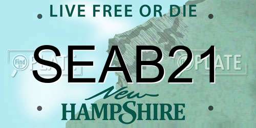 SEAB21 New Hampshire License Plate