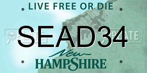 SEAD34 New Hampshire License Plate