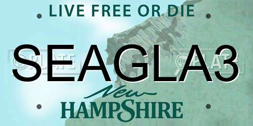 SEAGLA3 New Hampshire License Plate