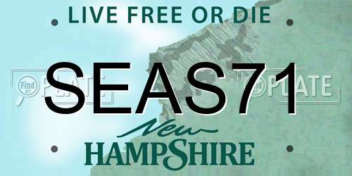 SEAS71 New Hampshire License Plate