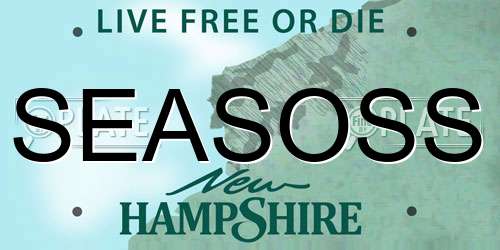 SEASOSS New Hampshire License Plate