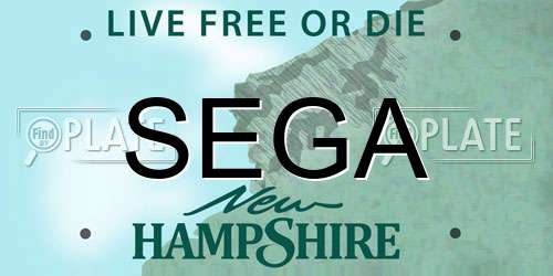 SEGA New Hampshire License Plate