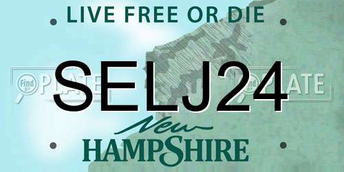 SELJ24 New Hampshire License Plate