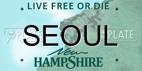 SEOUL New Hampshire License Plate