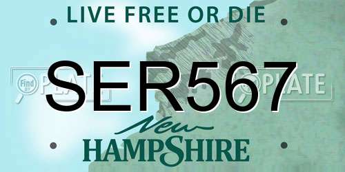 SER567 New Hampshire License Plate