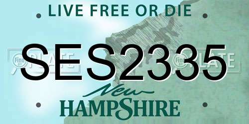 SES2335 New Hampshire License Plate