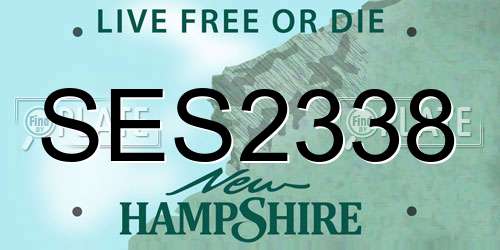 SES2338 New Hampshire License Plate