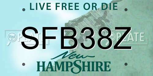 SFB38Z New Hampshire License Plate