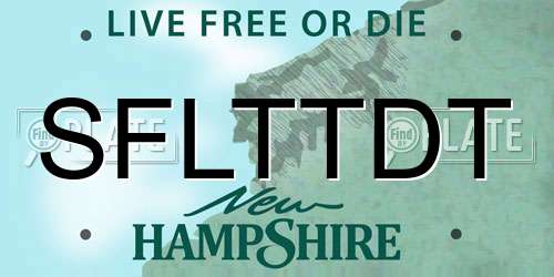 SFLTTDT New Hampshire License Plate