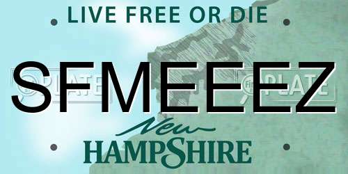 SFMEEEZ New Hampshire License Plate