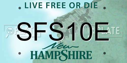 SFS10E New Hampshire License Plate
