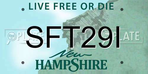 SFT29I New Hampshire License Plate