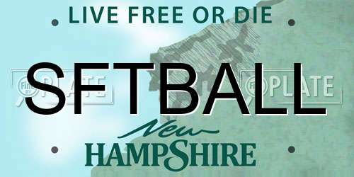 SFTBALL New Hampshire License Plate