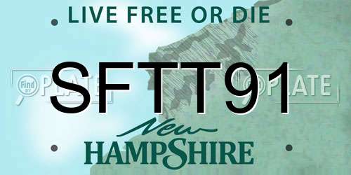 SFTT91 New Hampshire License Plate