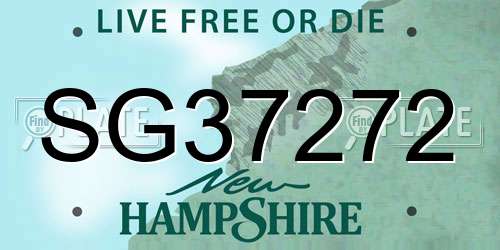 SG37272 New Hampshire License Plate