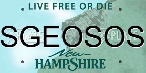 SGEOSOS New Hampshire License Plate