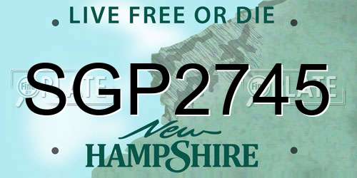 SGP2745 New Hampshire License Plate