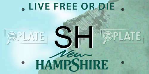 SH New Hampshire License Plate