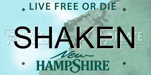 SHAKEN New Hampshire License Plate