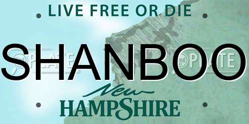 SHANBOO New Hampshire License Plate