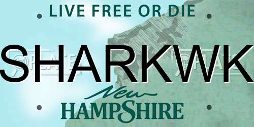 SHARKWK New Hampshire License Plate