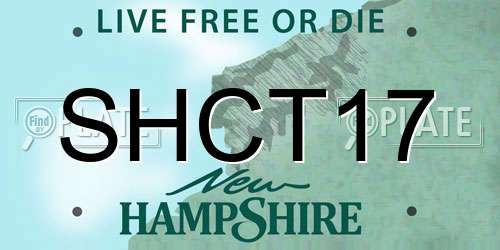 SHCT17 New Hampshire License Plate