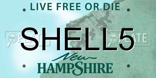 SHELL5 New Hampshire License Plate