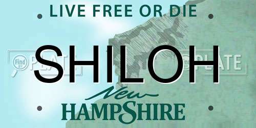 SHILOH New Hampshire License Plate