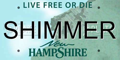 SHIMMER New Hampshire License Plate