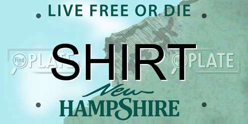 SHIRT New Hampshire License Plate