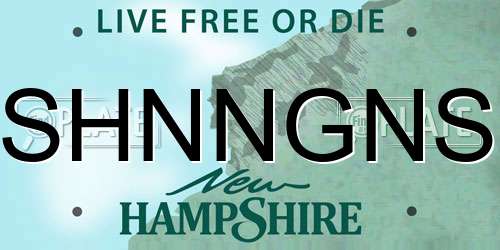 SHNNGNS New Hampshire License Plate