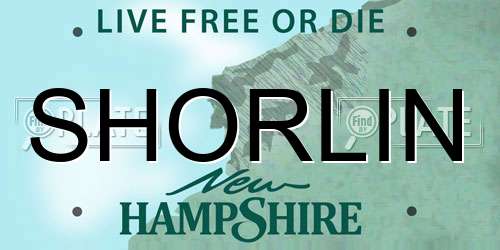 SHORLIN New Hampshire License Plate