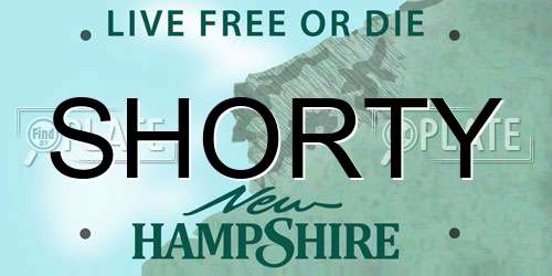 SHORTY New Hampshire License Plate