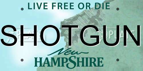 SHOTGUN New Hampshire License Plate