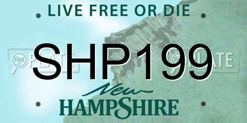 SHP199 New Hampshire License Plate