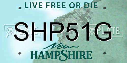 SHP51G New Hampshire License Plate