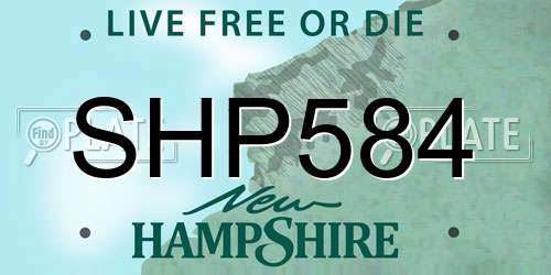 SHP584 New Hampshire License Plate