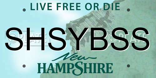 SHSYBSS New Hampshire License Plate