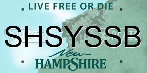 SHSYSSB New Hampshire License Plate