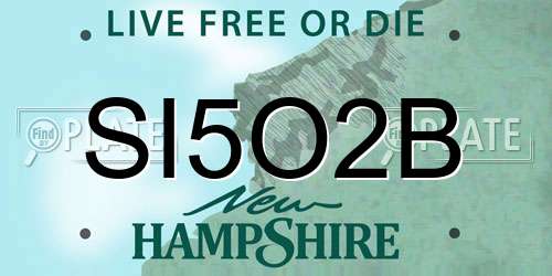 SI5O2B New Hampshire License Plate