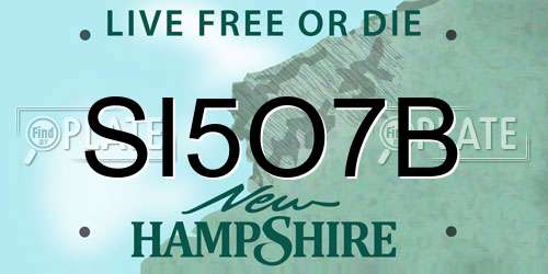 SI5O7B New Hampshire License Plate