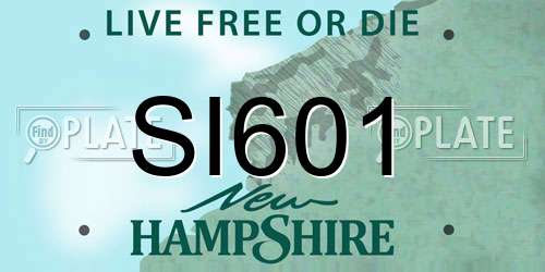 SI601 New Hampshire License Plate