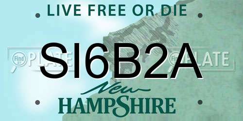 SI6B2A New Hampshire License Plate
