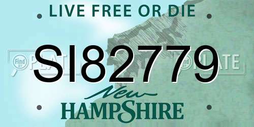 SI82779 New Hampshire License Plate
