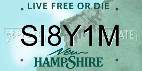SI8Y1M New Hampshire License Plate