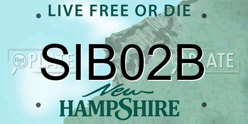 SIB02B New Hampshire License Plate