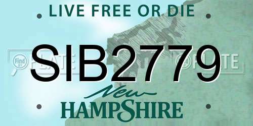 SIB2779 New Hampshire License Plate
