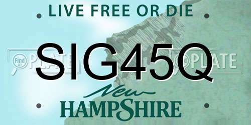 SIG45Q New Hampshire License Plate